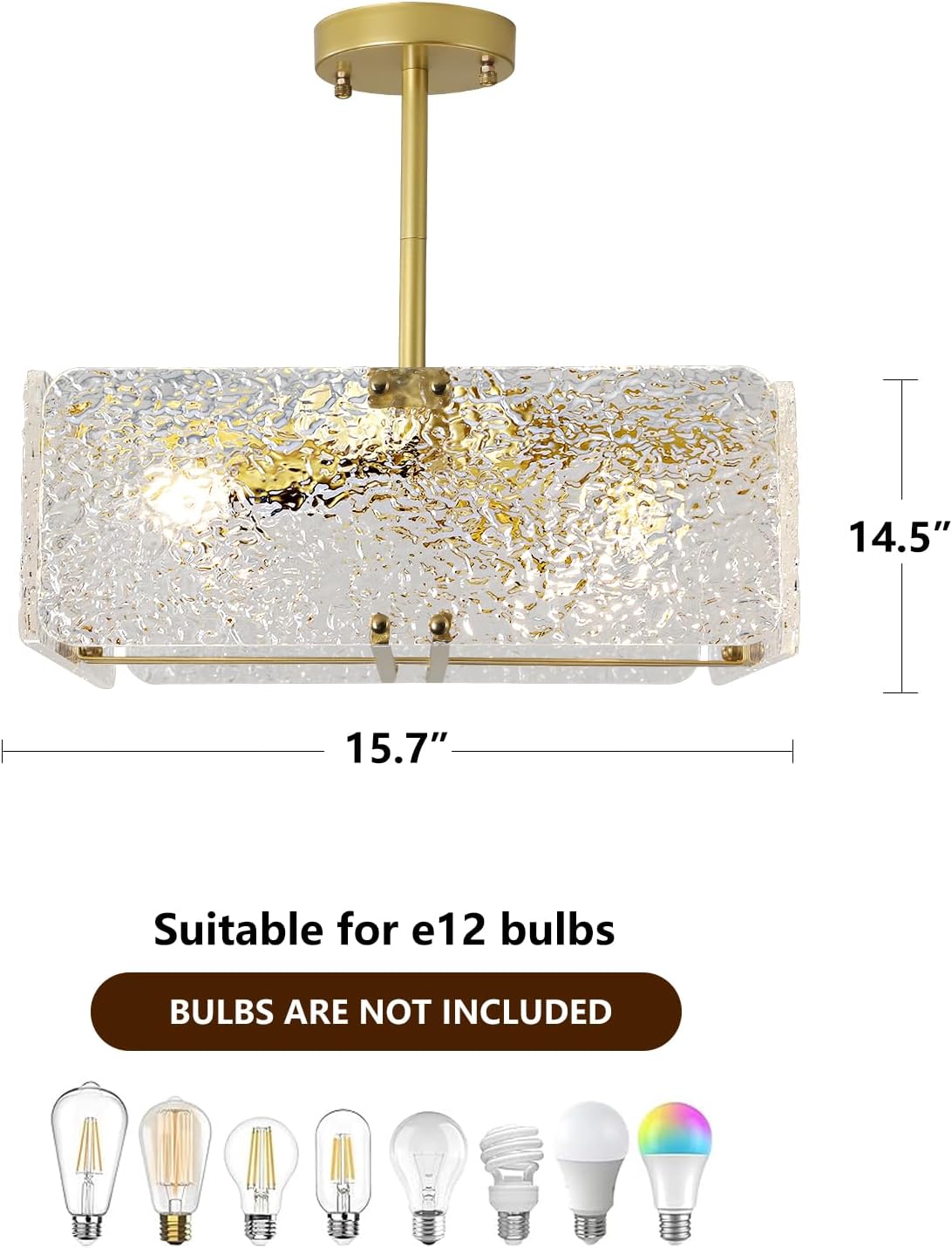 Modern flush mount light gold hallway light metal ceiling light