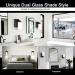 2 modern wall light black vanity lights glass bathroom light