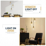 3-light pendant light black & gold hanging lamp glass, metal corridor light