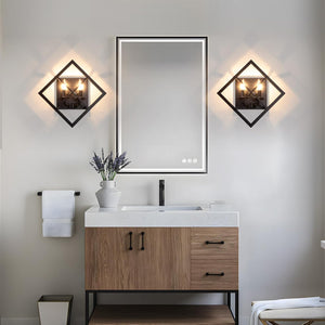 2-light wall light black stairwell light iron hallway light