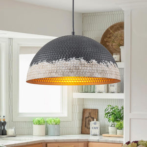 15.75" dome pendant light destressed bedroom light metal hallway light