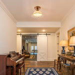1 light ceiling light brass, glass fixture light metal ‎living room light