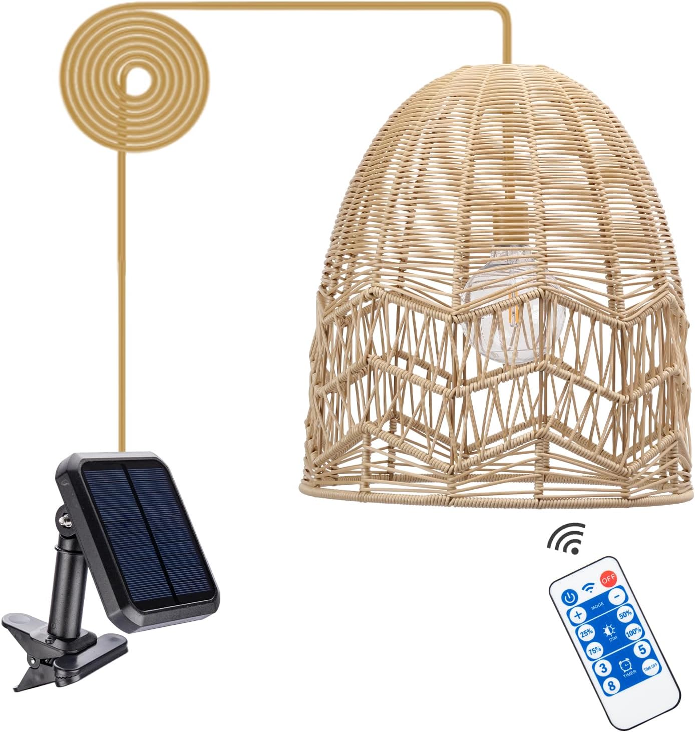 Dimmable hanging light matte pendant light plastic rattan lantern light