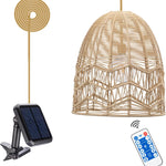 Dimmable hanging light matte pendant light plastic rattan lantern light