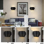 Dimmable hallway light black wall light ‎aluminum entryway light