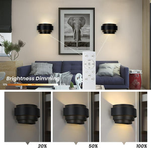 Dimmable hallway light black wall light ‎aluminum entryway light