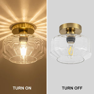 Led bathroom light gold ceiling light glass, metal laundry light