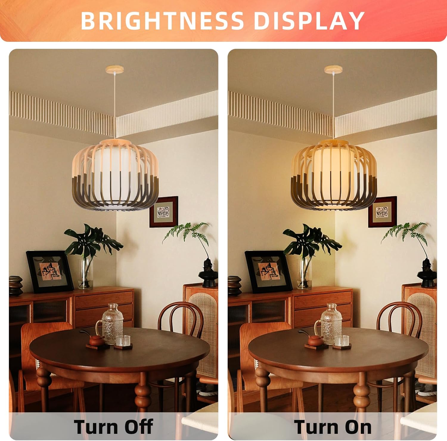 1 light rustic chandelier light brown hanging light wood pendant light