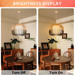 1 light rustic chandelier light brown hanging light wood pendant light