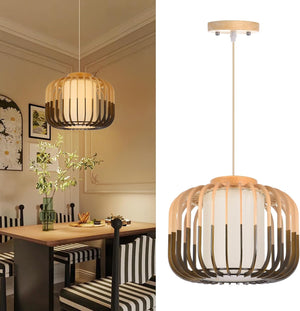 1 light rustic chandelier light brown hanging light wood pendant light