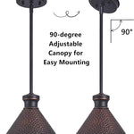 58”Hight adjustable hanging light aluminum metal kitchen light oil-rubbed bronze pendant light