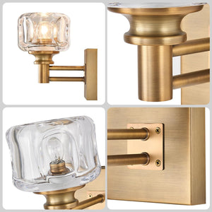 Antique vanity light brass bathroom light metal wall light