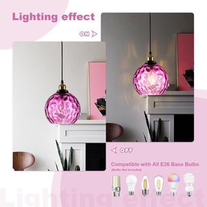 Bohemian hanging light purple pendant light glass chandelier light