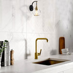 1-light wall light clear fixture light glass, metal vanity light