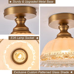 1 light ceiling light brass, glass fixture light metal ‎living room light