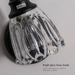 1-light wall light black bathroom light glass porch light