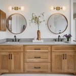 2-lights vanity light gold bedroom light glass, metal wall light