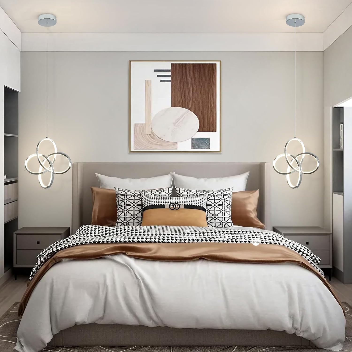 1 pack adjustable hanging light chrome pendant light aluminum bedroom light