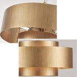 Three round modern pendant light metal kitchen light brass bedroom light