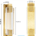 Led hardwired light brass porch light metal wall light