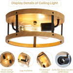 2-light kitchen light wood ceiling light metal hallway light