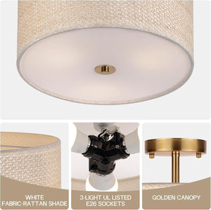 3-light ceiling light deep brown dining light linen bedroom light