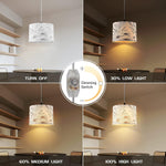 15 ft clear cord hanging light flower pendant light linen fabric kitchen island light