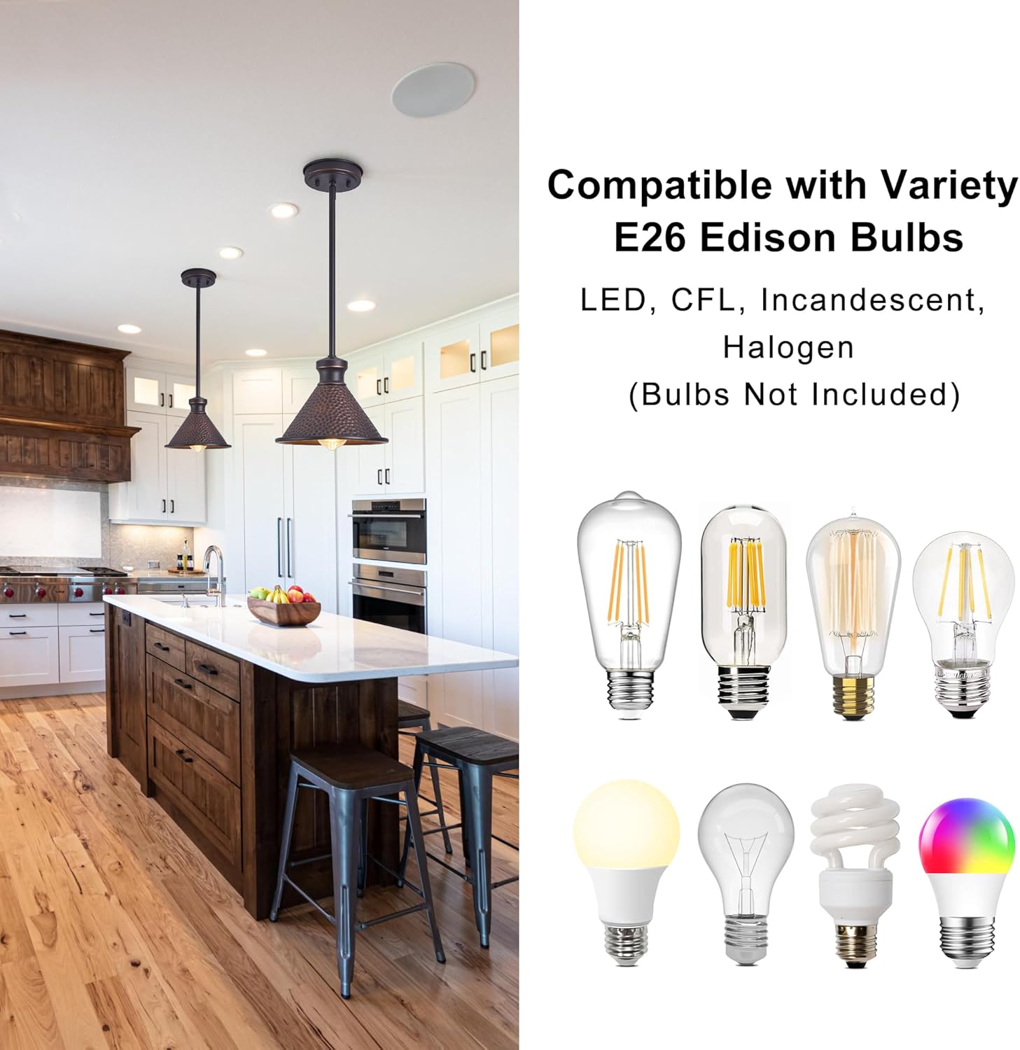 58”Hight adjustable hanging light aluminum metal kitchen light oil-rubbed bronze pendant light