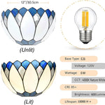 12 inches wide hallway light blue&white stairway light glass wall light