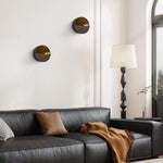 Set of 2 candle light black vintage light metal wall light