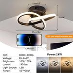 Led ceiling light black entryway light aluminum chandelier light