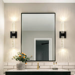 Led vanity light black wall light metal, crystal kitchen light