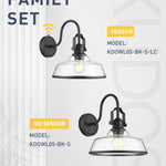 1 pack garage light black porch light glass, metal wall light