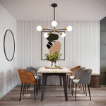 5-light sputnik ceiling light black & gold pendant light metal hanging light