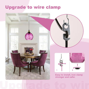 Bohemian hanging light purple pendant light glass chandelier light