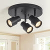 3-light track light black spotlight aluminum ceiling light