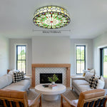 20inch vintage chandeliers light green, blue, red kitchen light glass ceiling light