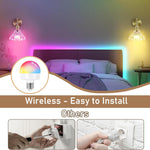 Set of two fixtures light gold bedroom light glass, metal wall light