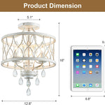 3-light chandelier light white ceiling lamp metal, crystal corridor light