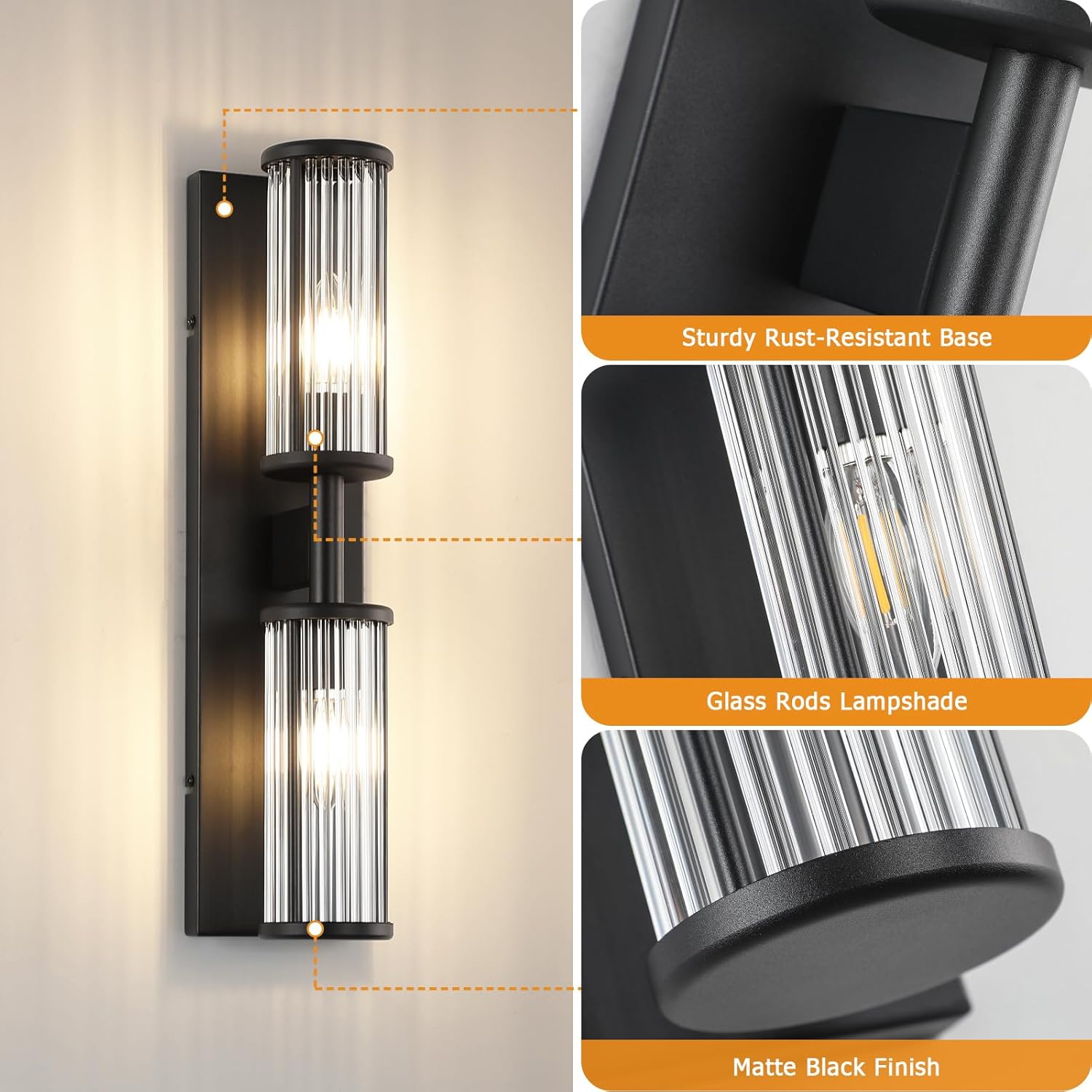 2 light vanity light black bathroom mirror light metal wall light