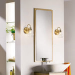 1-light mounted light brass wall light glass, metal  fixture light
