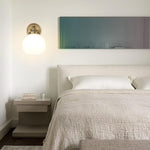 Modern mounted light antique brass vanity light glass, metal wall light