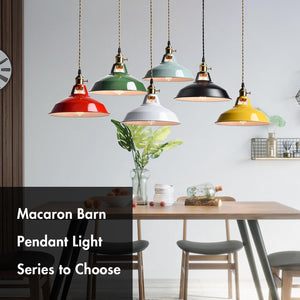Adjustable pendant light yellow hanging light metal dining light