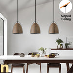 10in dome kitchen light wood black fixture light metal pendant light