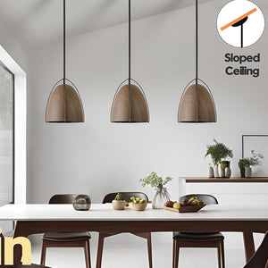 10in dome kitchen light wood black fixture light metal pendant light