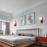 Set of 2 vanity light black mount light glass, metal wall light