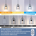 Double-layer pendant light black bedrooms light glass kitchen light