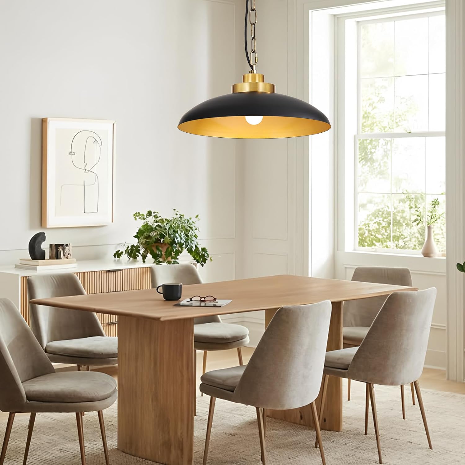 Farmhouse pendant light black and gold dining rooms light metal living rooms light