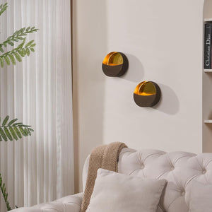 Set of 2 candle light black vintage light metal wall light