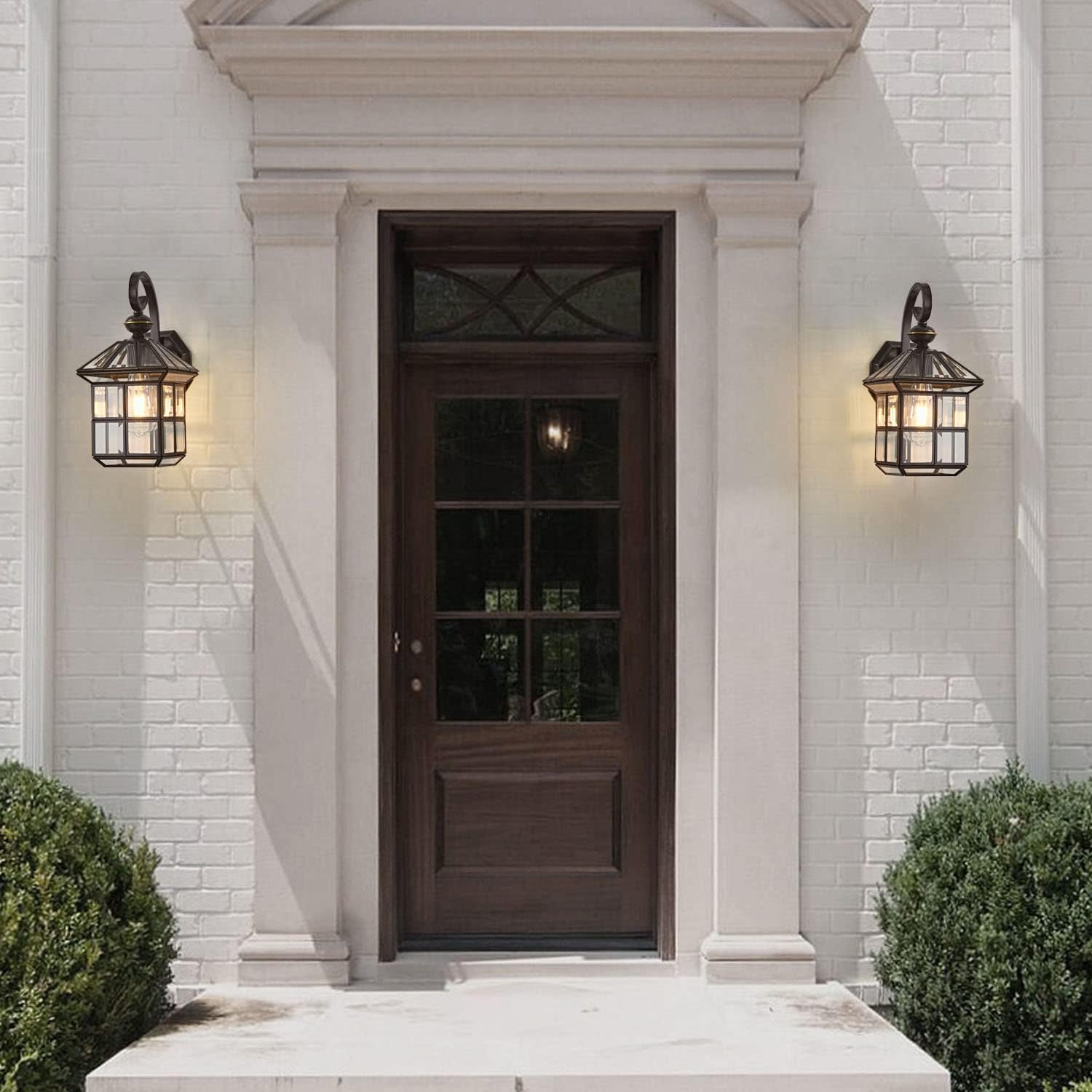 13.4 inch wall lights bronze mount light glass, copper porch light